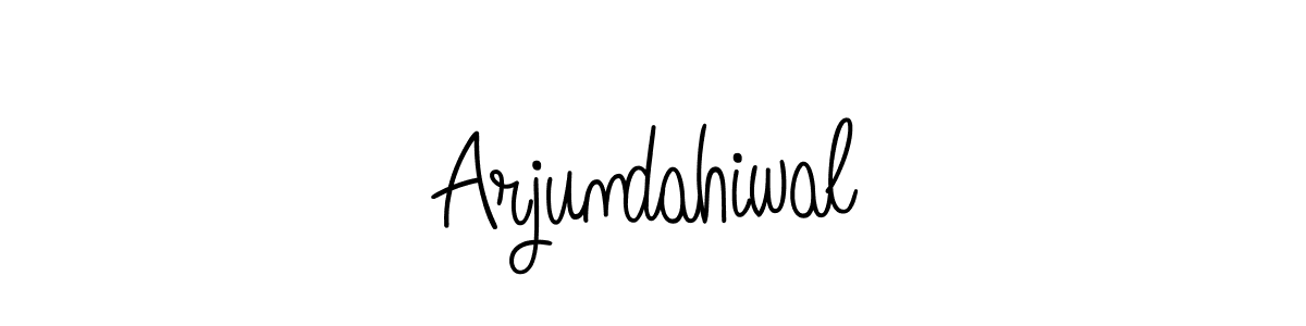 Use a signature maker to create a handwritten signature online. With this signature software, you can design (Angelique-Rose-font-FFP) your own signature for name Arjundahiwal. Arjundahiwal signature style 5 images and pictures png