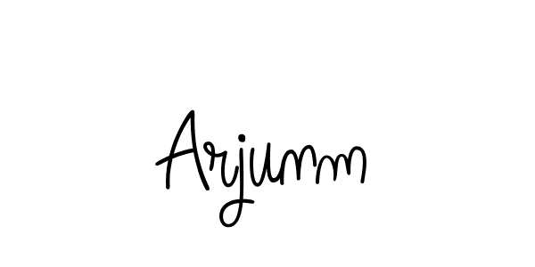 The best way (Angelique-Rose-font-FFP) to make a short signature is to pick only two or three words in your name. The name Arjunm include a total of six letters. For converting this name. Arjunm signature style 5 images and pictures png