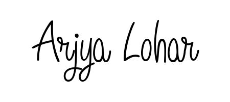 Designed for modern professionals: Arjya Lohar name signature crafted with Angelique-Rose-font-FFP script. Ready for digital PDF workflows. Arjya Lohar signature style 5 images and pictures png