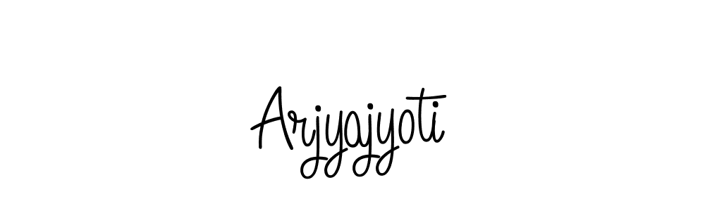 Also we have Arjyajyoti name is the best signature style. Create professional handwritten signature collection using Angelique-Rose-font-FFP autograph style. Arjyajyoti signature style 5 images and pictures png