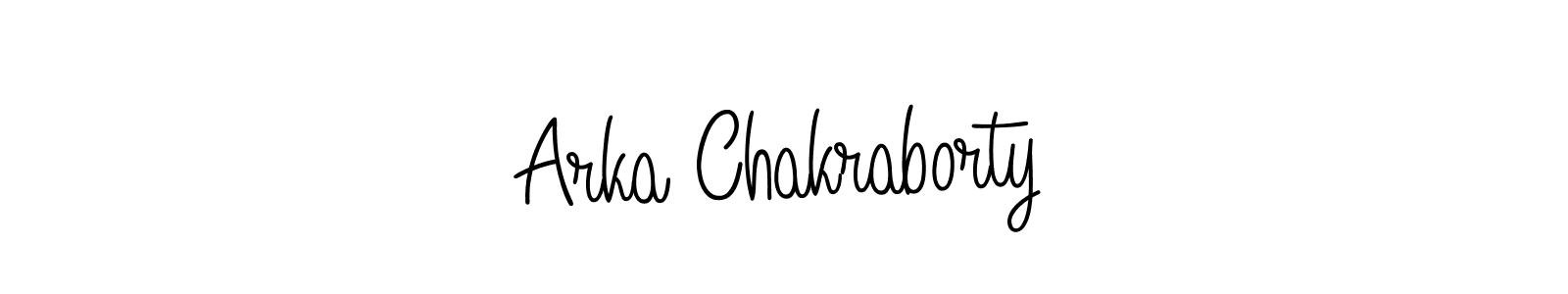 Make a beautiful signature design for name Arka Chakraborty. With this signature (Angelique-Rose-font-FFP) style, you can create a handwritten signature for free. Arka Chakraborty signature style 5 images and pictures png