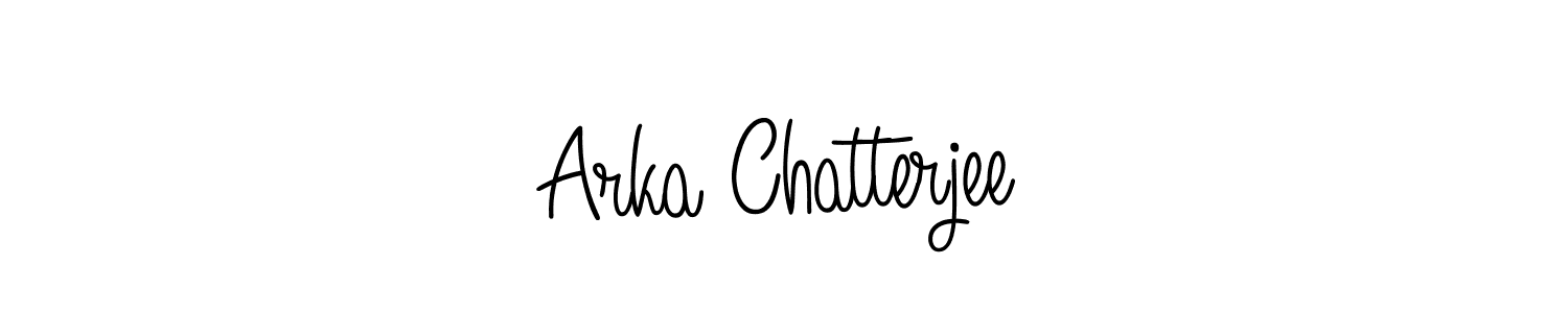 Use a signature maker to create a handwritten signature online. With this signature software, you can design (Angelique-Rose-font-FFP) your own signature for name Arka Chatterjee. Arka Chatterjee signature style 5 images and pictures png