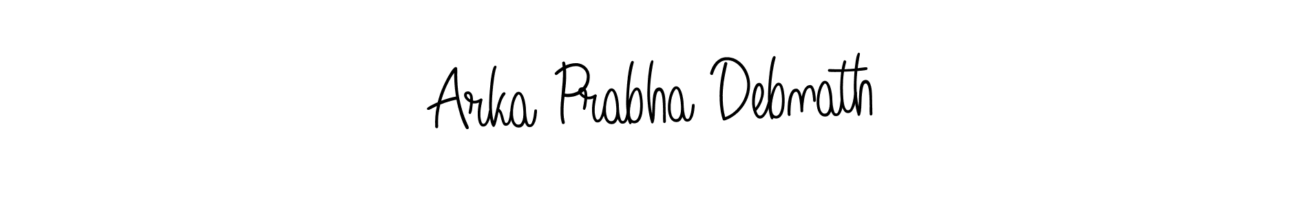Make a short Arka Prabha Debnath signature style. Manage your documents anywhere anytime using Angelique-Rose-font-FFP. Create and add eSignatures, submit forms, share and send files easily. Arka Prabha Debnath signature style 5 images and pictures png