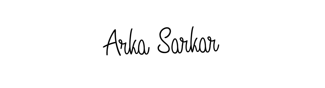 Create a beautiful signature design for name Arka Sarkar. With this signature (Angelique-Rose-font-FFP) fonts, you can make a handwritten signature for free. Arka Sarkar signature style 5 images and pictures png