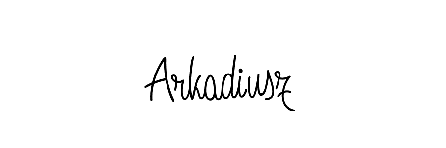 Make a beautiful signature design for name Arkadiusz. With this signature (Angelique-Rose-font-FFP) style, you can create a handwritten signature for free. Arkadiusz signature style 5 images and pictures png