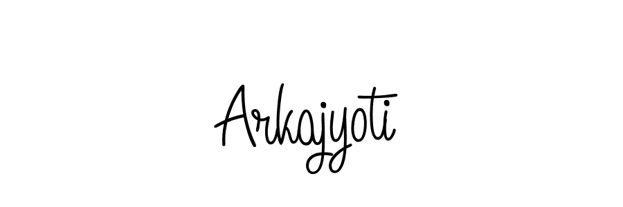 Use a signature maker to create a handwritten signature online. With this signature software, you can design (Angelique-Rose-font-FFP) your own signature for name Arkajyoti. Arkajyoti signature style 5 images and pictures png