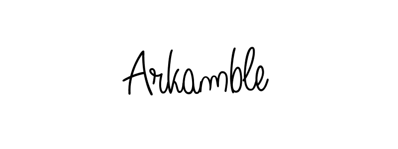 Arkamble stylish signature style. Best Handwritten Sign (Angelique-Rose-font-FFP) for my name. Handwritten Signature Collection Ideas for my name Arkamble. Arkamble signature style 5 images and pictures png