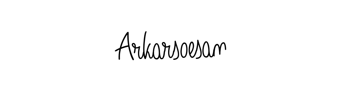 Arkarsoesan stylish signature style. Best Handwritten Sign (Angelique-Rose-font-FFP) for my name. Handwritten Signature Collection Ideas for my name Arkarsoesan. Arkarsoesan signature style 5 images and pictures png