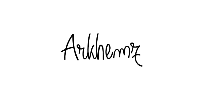 Arkhemz stylish signature style. Best Handwritten Sign (Angelique-Rose-font-FFP) for my name. Handwritten Signature Collection Ideas for my name Arkhemz. Arkhemz signature style 5 images and pictures png