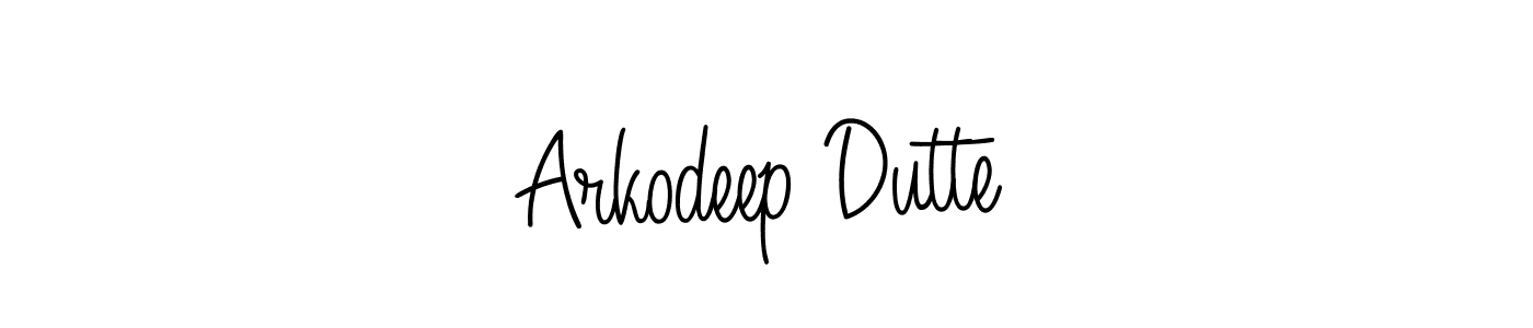 Design your own signature with our free online signature maker. With this signature software, you can create a handwritten (Angelique-Rose-font-FFP) signature for name Arkodeep Dutte. Arkodeep Dutte signature style 5 images and pictures png