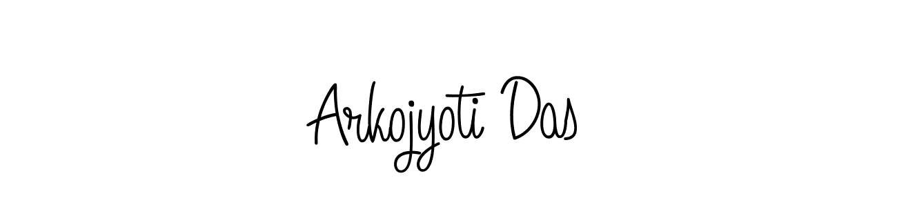 You should practise on your own different ways (Angelique-Rose-font-FFP) to write your name (Arkojyoti Das) in signature. don't let someone else do it for you. Arkojyoti Das signature style 5 images and pictures png