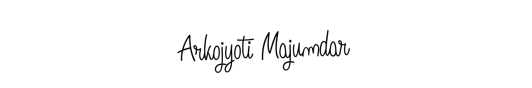 You should practise on your own different ways (Angelique-Rose-font-FFP) to write your name (Arkojyoti Majumdar) in signature. don't let someone else do it for you. Arkojyoti Majumdar signature style 5 images and pictures png