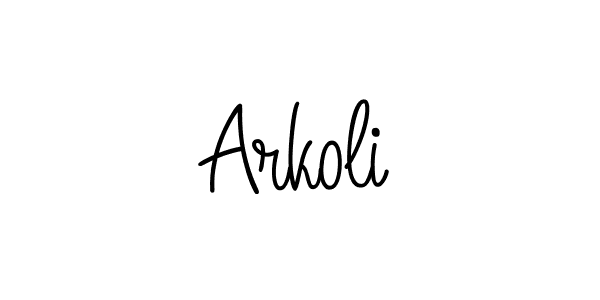 How to make Arkoli signature? Angelique-Rose-font-FFP is a professional autograph style. Create handwritten signature for Arkoli name. Arkoli signature style 5 images and pictures png