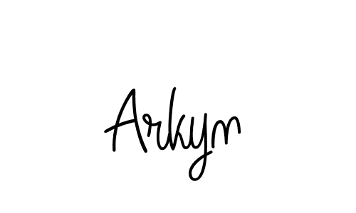 Create a beautiful signature design for name Arkyn. With this signature (Angelique-Rose-font-FFP) fonts, you can make a handwritten signature for free. Arkyn signature style 5 images and pictures png