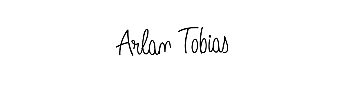 How to make Arlan Tobias name signature. Use Angelique-Rose-font-FFP style for creating short signs online. This is the latest handwritten sign. Arlan Tobias signature style 5 images and pictures png