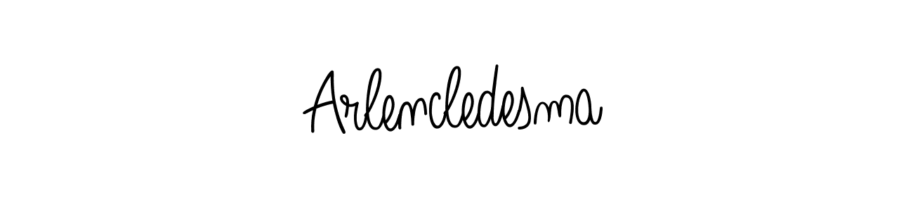 Make a beautiful signature design for name Arlencledesma. With this signature (Angelique-Rose-font-FFP) style, you can create a handwritten signature for free. Arlencledesma signature style 5 images and pictures png