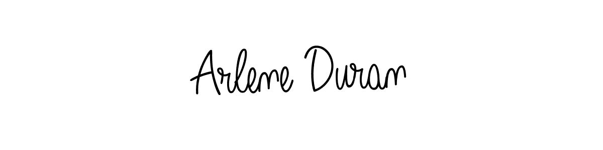 You should practise on your own different ways (Angelique-Rose-font-FFP) to write your name (Arlene Duran) in signature. don't let someone else do it for you. Arlene Duran signature style 5 images and pictures png