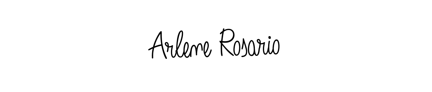 Design your own signature with our free online signature maker. With this signature software, you can create a handwritten (Angelique-Rose-font-FFP) signature for name Arlene Rosario. Arlene Rosario signature style 5 images and pictures png