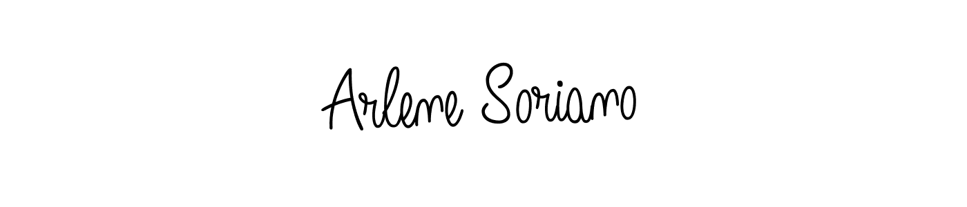 Make a beautiful signature design for name Arlene Soriano. With this signature (Angelique-Rose-font-FFP) style, you can create a handwritten signature for free. Arlene Soriano signature style 5 images and pictures png