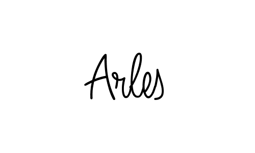 Use a signature maker to create a handwritten signature online. With this signature software, you can design (Angelique-Rose-font-FFP) your own signature for name Arles. Arles signature style 5 images and pictures png