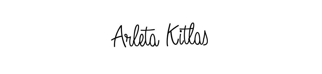 Design your own signature with our free online signature maker. With this signature software, you can create a handwritten (Angelique-Rose-font-FFP) signature for name Arleta Kitlas. Arleta Kitlas signature style 5 images and pictures png