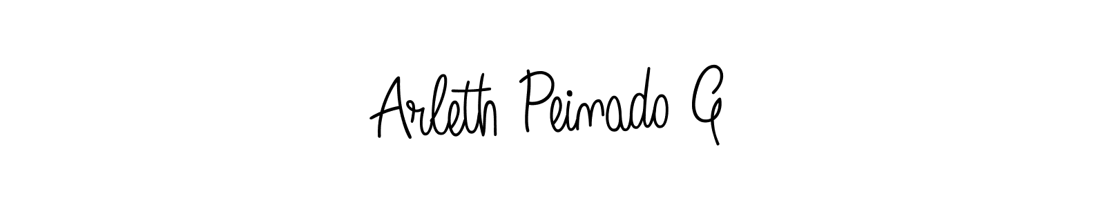 You should practise on your own different ways (Angelique-Rose-font-FFP) to write your name (Arleth Peinado G) in signature. don't let someone else do it for you. Arleth Peinado G signature style 5 images and pictures png