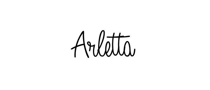 Use a signature maker to create a handwritten signature online. With this signature software, you can design (Angelique-Rose-font-FFP) your own signature for name Arletta. Arletta signature style 5 images and pictures png