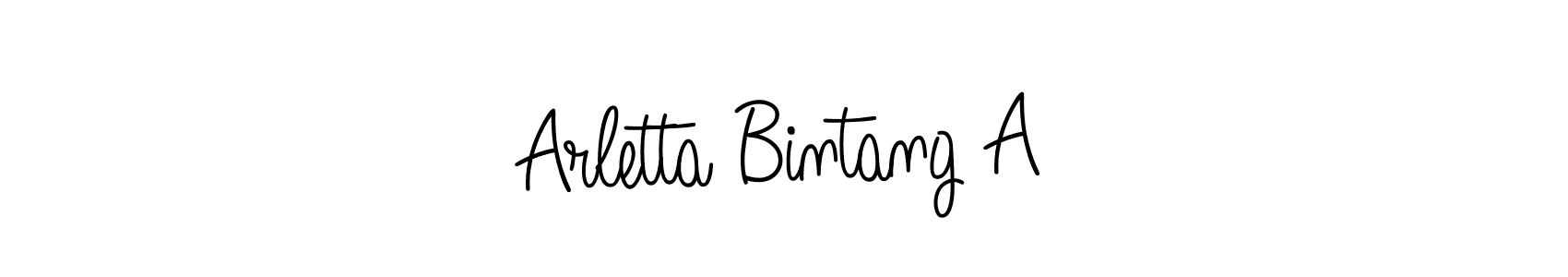 if you are searching for the best signature style for your name Arletta Bintang A. so please give up your signature search. here we have designed multiple signature styles  using Angelique-Rose-font-FFP. Arletta Bintang A signature style 5 images and pictures png