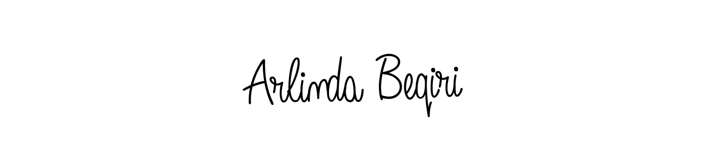 Use a signature maker to create a handwritten signature online. With this signature software, you can design (Angelique-Rose-font-FFP) your own signature for name Arlinda Beqiri. Arlinda Beqiri signature style 5 images and pictures png