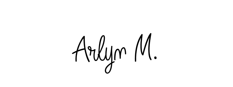 How to Draw Arlyn M. signature style? Angelique-Rose-font-FFP is a latest design signature styles for name Arlyn M.. Arlyn M. signature style 5 images and pictures png