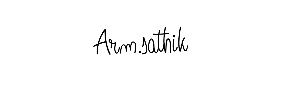 Use a signature maker to create a handwritten signature online. With this signature software, you can design (Angelique-Rose-font-FFP) your own signature for name Arm.sathik. Arm.sathik signature style 5 images and pictures png