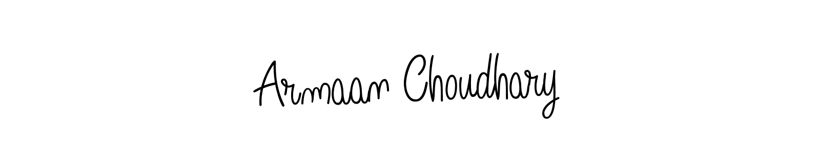 You should practise on your own different ways (Angelique-Rose-font-FFP) to write your name (Armaan Choudhary) in signature. don't let someone else do it for you. Armaan Choudhary signature style 5 images and pictures png