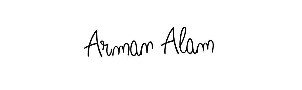 Design your own signature with our free online signature maker. With this signature software, you can create a handwritten (Angelique-Rose-font-FFP) signature for name Arman Alam. Arman Alam signature style 5 images and pictures png