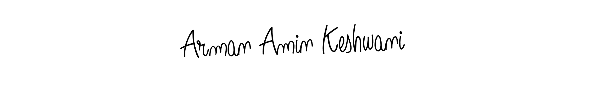 Design your own signature with our free online signature maker. With this signature software, you can create a handwritten (Angelique-Rose-font-FFP) signature for name Arman Amin Keshwani. Arman Amin Keshwani signature style 5 images and pictures png