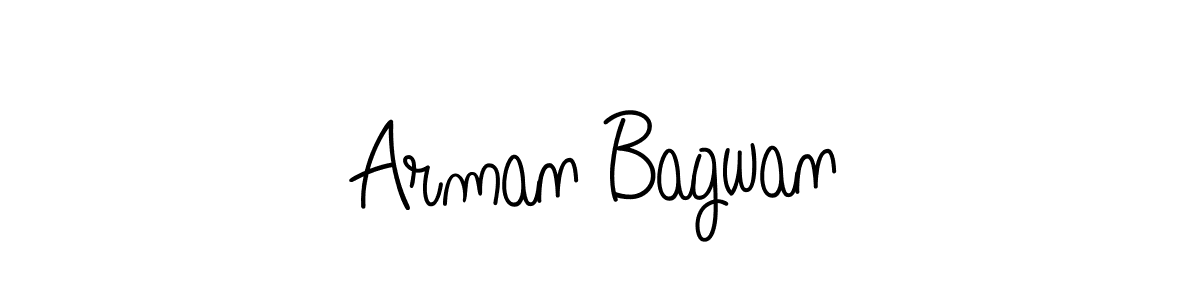 Make a beautiful signature design for name Arman Bagwan. With this signature (Angelique-Rose-font-FFP) style, you can create a handwritten signature for free. Arman Bagwan signature style 5 images and pictures png