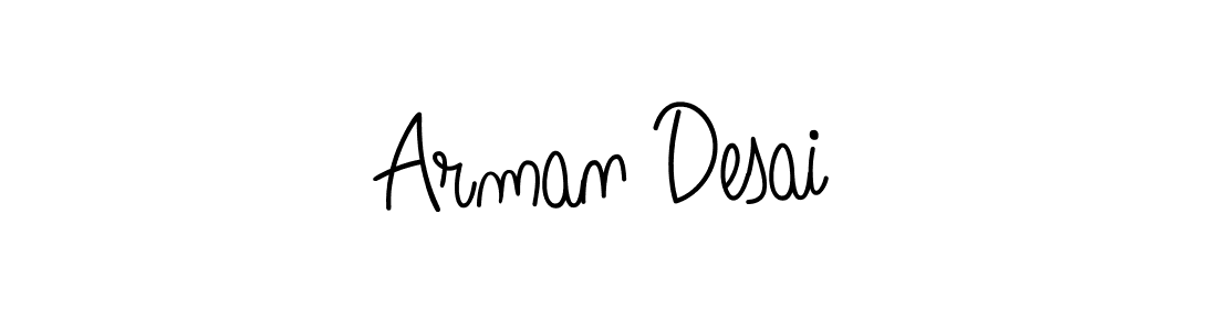 Design your own signature with our free online signature maker. With this signature software, you can create a handwritten (Angelique-Rose-font-FFP) signature for name Arman Desai. Arman Desai signature style 5 images and pictures png