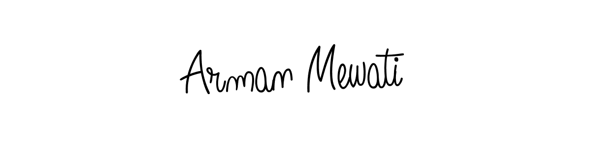 How to make Arman Mewati name signature. Use Angelique-Rose-font-FFP style for creating short signs online. This is the latest handwritten sign. Arman Mewati signature style 5 images and pictures png