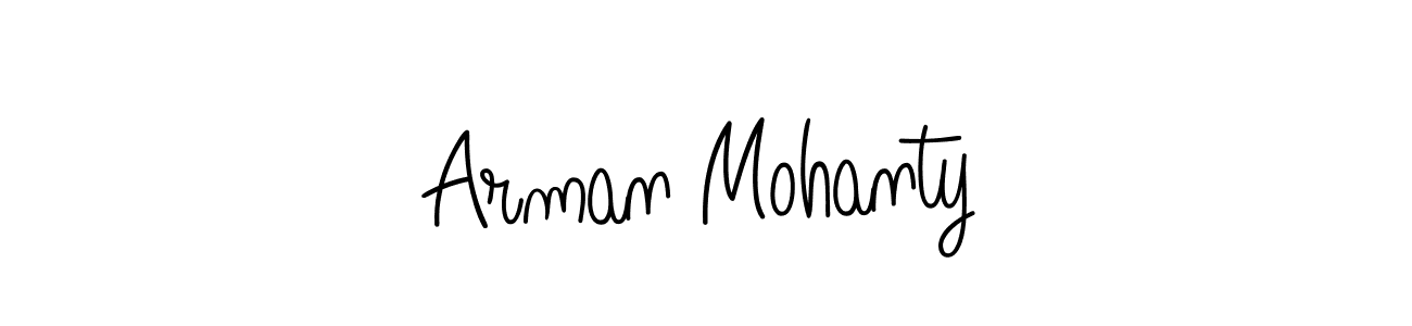 Create a beautiful signature design for name Arman Mohanty. With this signature (Angelique-Rose-font-FFP) fonts, you can make a handwritten signature for free. Arman Mohanty signature style 5 images and pictures png