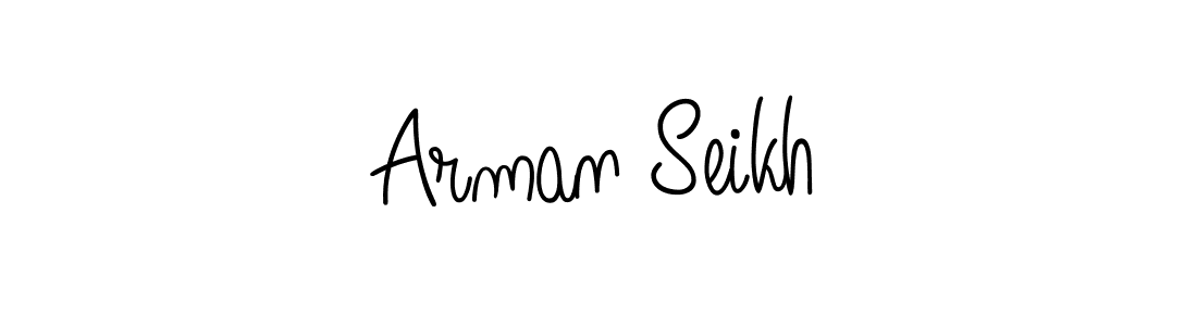 Make a beautiful signature design for name Arman Seikh. With this signature (Angelique-Rose-font-FFP) style, you can create a handwritten signature for free. Arman Seikh signature style 5 images and pictures png