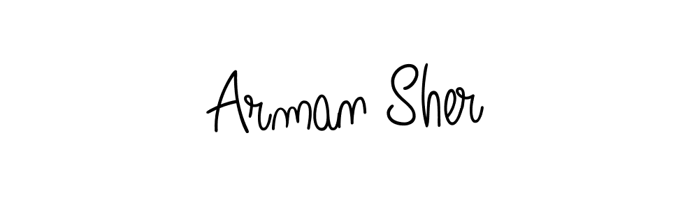 Design your own signature with our free online signature maker. With this signature software, you can create a handwritten (Angelique-Rose-font-FFP) signature for name Arman Sher. Arman Sher signature style 5 images and pictures png