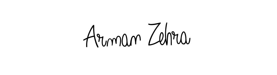 Create a beautiful signature design for name Arman Zehra. With this signature (Angelique-Rose-font-FFP) fonts, you can make a handwritten signature for free. Arman Zehra signature style 5 images and pictures png