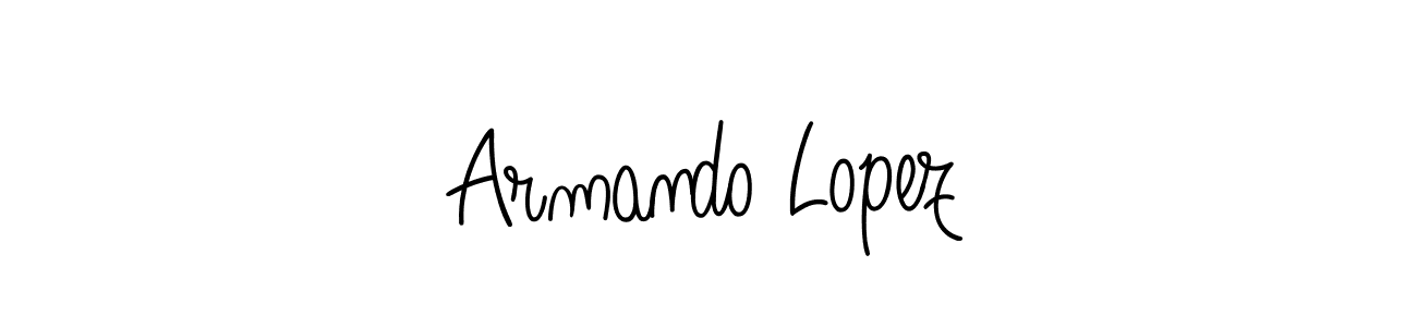 How to make Armando Lopez name signature. Use Angelique-Rose-font-FFP style for creating short signs online. This is the latest handwritten sign. Armando Lopez signature style 5 images and pictures png