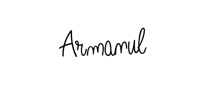 How to Draw Armanul signature style? Angelique-Rose-font-FFP is a latest design signature styles for name Armanul. Armanul signature style 5 images and pictures png