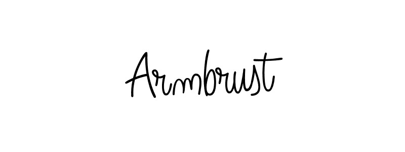 Make a beautiful signature design for name Armbrust. With this signature (Angelique-Rose-font-FFP) style, you can create a handwritten signature for free. Armbrust signature style 5 images and pictures png