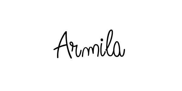 The best way (Angelique-Rose-font-FFP) to make a short signature is to pick only two or three words in your name. The name Armila include a total of six letters. For converting this name. Armila signature style 5 images and pictures png