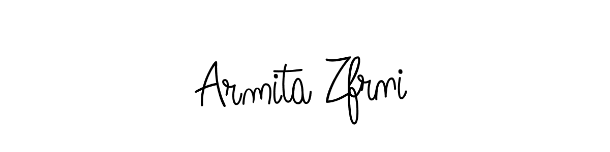 How to Draw Armita Zfrni signature style? Angelique-Rose-font-FFP is a latest design signature styles for name Armita Zfrni. Armita Zfrni signature style 5 images and pictures png