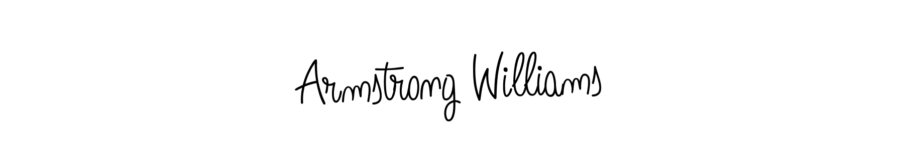 You should practise on your own different ways (Angelique-Rose-font-FFP) to write your name (Armstrong Williams) in signature. don't let someone else do it for you. Armstrong Williams signature style 5 images and pictures png