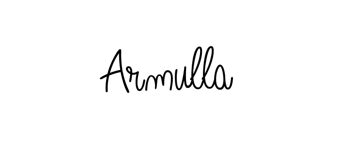 Use a signature maker to create a handwritten signature online. With this signature software, you can design (Angelique-Rose-font-FFP) your own signature for name Armulla. Armulla signature style 5 images and pictures png