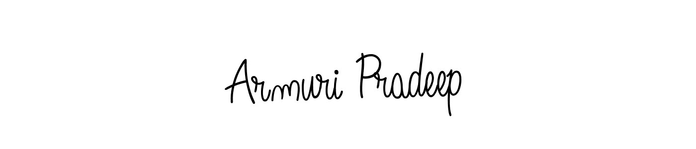 Design your own signature with our free online signature maker. With this signature software, you can create a handwritten (Angelique-Rose-font-FFP) signature for name Armuri Pradeep. Armuri Pradeep signature style 5 images and pictures png