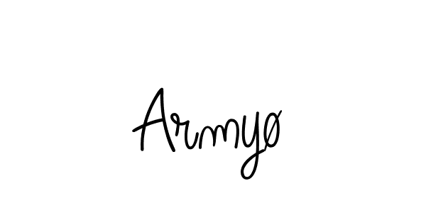 The best way (Angelique-Rose-font-FFP) to make a short signature is to pick only two or three words in your name. The name Armyø include a total of six letters. For converting this name. Armyø signature style 5 images and pictures png